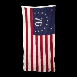 Vintage 76 Bennington American Flag 1776‎ Linen 56" x 28" Valley Forge 13 Star